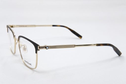 Gọng kính Montblanc Rectangular Matte Brown/Gold/Havana Eyeglasses MB0083OK Gọng kính Montblanc Mới Nguyên Hộp