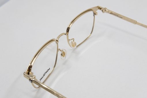 Gọng kính Montblanc Rectangular Matte Brown/Gold/Havana Eyeglasses MB0083OK Gọng kính Montblanc Mới Nguyên Hộp 4