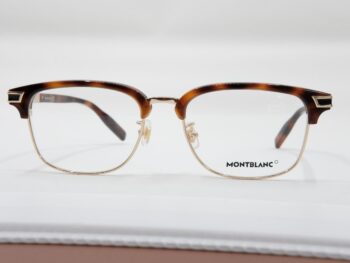 Gọng kính Montblanc Rectangular Gold Havana Eyeglasses MB0043O - gong kinh montblanc rectangular gold havana eyeglasses mb0043o 5 scaled