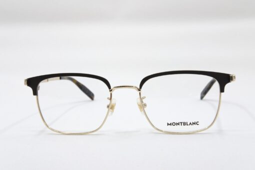 Gọng kính Montblanc Rectangular Matte Brown/Gold/Havana Eyeglasses MB0083OK - Hình ảnh 2