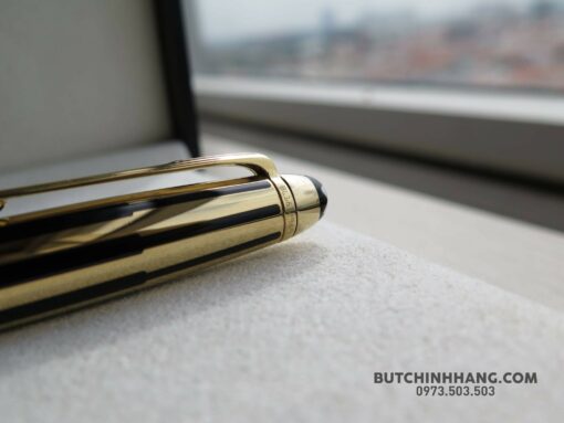 Bút Montblanc Meisterstuck Solitaire Gold & Black Doué Fountain Pen - Image 3