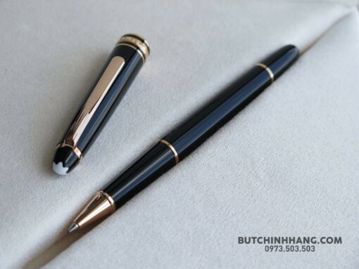 Bộ set bút Montblanc Meisterstuck Classique Red Gold-coated Rollerball Pen – Ví namecard - Hình ảnh 2