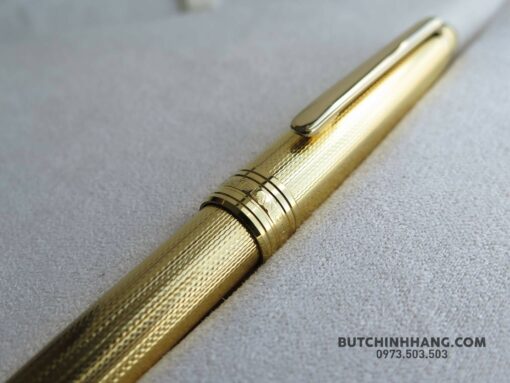 Bút Montblanc Meisterstuck Solitaire Gold Plated Barley Ballpoint Pen - Hình ảnh 2
