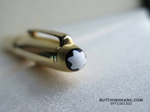 Bút Montblanc Meisterstuck Solitaire Gold Plated Barley Ballpoint Pen - Hình ảnh 3
