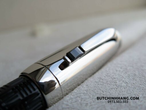 Bút MontBlanc Boheme Doue Guilloche Platinum Plated Fountain Pen 8584 - Image 3