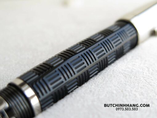 Bút MontBlanc Boheme Doue Guilloche Platinum Plated Fountain Pen 8584 - Image 5