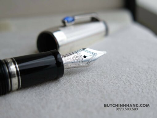 Bút Montblanc Boheme Silver Bleu Fountain Pen - Hình ảnh 8