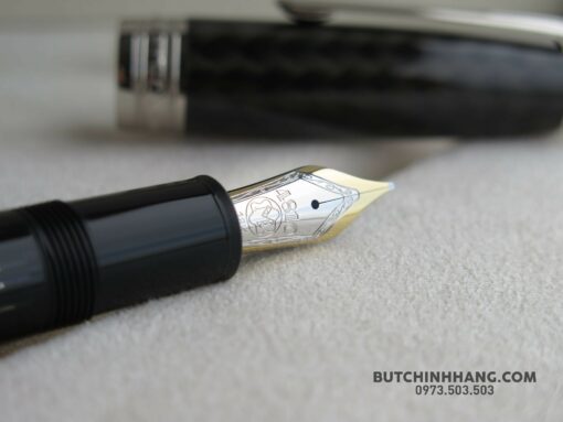 Bút Montblanc Meisterstuck Carbon & Steel Legrand Fountain Pen 23546 - Hình ảnh 7