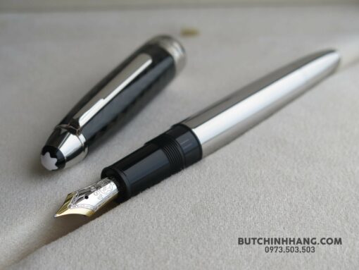 Bút Montblanc Meisterstuck Carbon & Steel Legrand Fountain Pen 23546