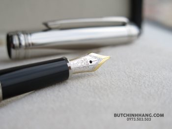 Montblanc Meisterstuck Solitaire Doue Stainless Steel Fountain Pen Montblanc Solitaire Bút Máy Montblanc 2