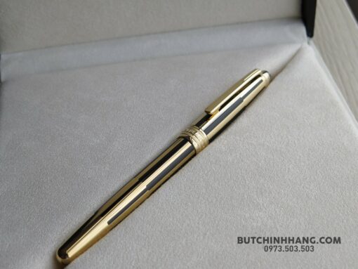 Bút Montblanc Meisterstuck Solitaire Gold & Black Fountain Pen 35979 - Hình ảnh 5