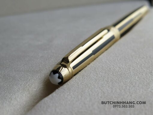 Bút Montblanc Meisterstuck Solitaire Gold & Black Fountain Pen 35979 - Hình ảnh 4