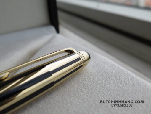 Bút Montblanc Meisterstuck Solitaire Gold & Black Fountain Pen 35979 - Hình ảnh 3