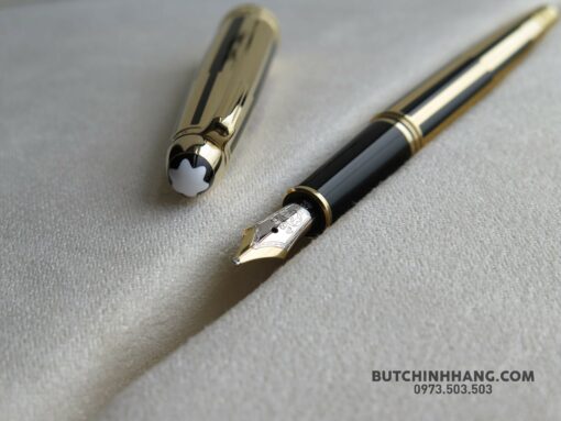 Bút Montblanc Meisterstuck Solitaire Gold & Black Fountain Pen 35979 - Hình ảnh 2