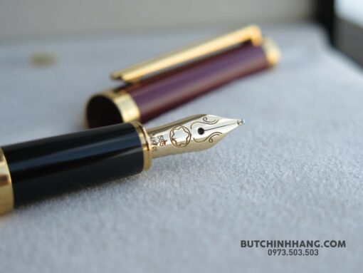 Bút Montblanc Noblesse Oblige Gold Plate Red Resin Fountain Pen 15150 - Hình ảnh 4