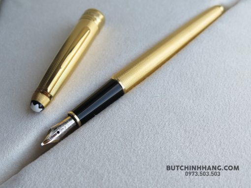 Bút Montblanc Meisterstuck Solitaire Gold Plated Barley Fountain Pen Montblanc Solitaire Bút Máy Montblanc