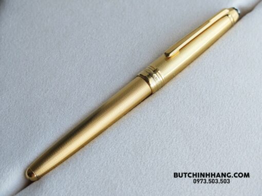 Bút Montblanc Solitaire Steel Gold Plated Barley Corn Rollerball Pen 1635 - Image 2