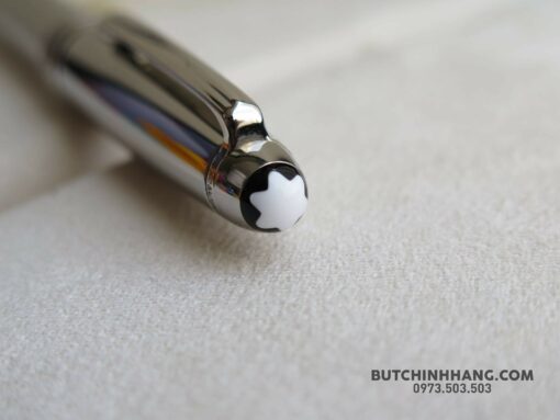 Bút Montblanc Meisterstuck Solitaire Stainless Steel Fountain Pen - Image 2