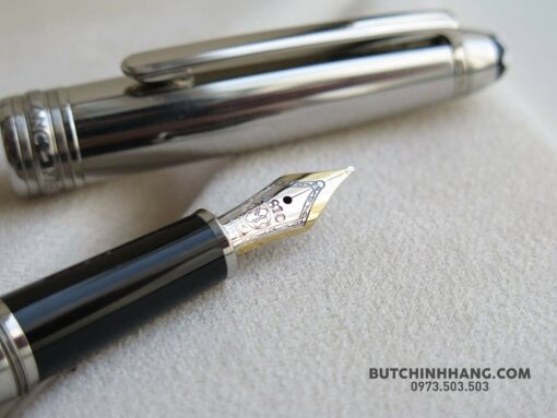 Bút Montblanc Meisterstuck Solitaire Stainless Steel Fountain Pen - Image 3