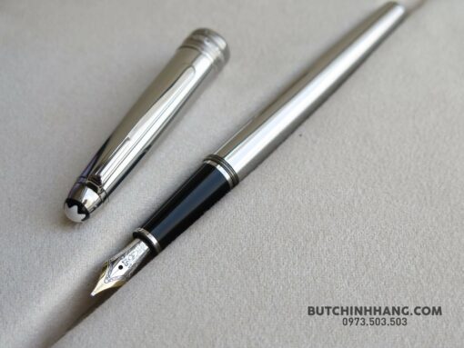 Montblanc Meisterstuck Solitaire Stainless Steel Fountain Pen