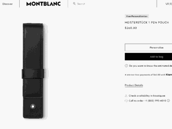 Bao da Montblanc Meisterstuck 1 Pen Pouch 14309 - bao da montblanc meisterstuck 1 pen pouch 14311