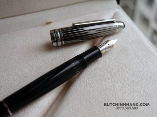 Bút Montblanc Meisterstuck Black and White Solitaire Doue Legrand Fountain Pen - Image 3