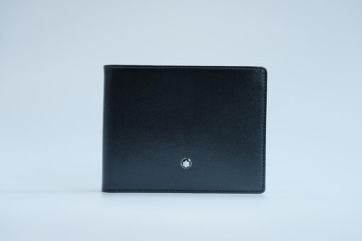 Ví Montblanc Leather Goods Meisterstuck Black/Light Blue Wallet 6cc 118292 Ví Montblanc Mới Nguyên Hộp