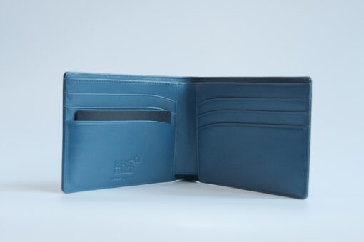 Ví Montblanc Leather Goods Meisterstuck Black/Light Blue Wallet 6cc 118292 Ví Montblanc Mới Nguyên Hộp 2