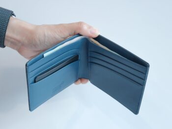 Ví Montblanc Leather Goods Meisterstuck Black/Light Blue Wallet 6cc 118292 - Ảnh 5