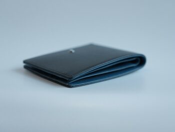 Ví Montblanc Leather Goods Meisterstuck Black/Light Blue Wallet 6cc 118292 - Ảnh 3