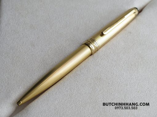 Bút Montblanc Meisterstuck Solitaire Barley Corn Silver Gold Plated BallPoint Pen 1655