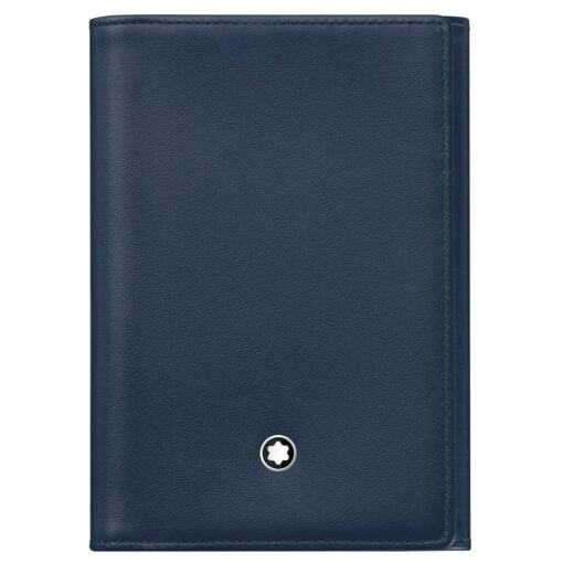 Montblanc Meisterstuck Navy Leather 9cc Business Card Holder Wallet 114538