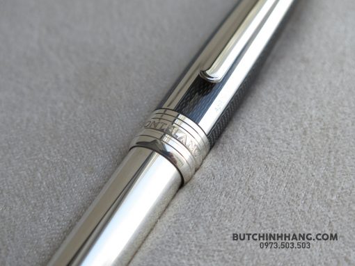 Bút Montblanc Meisterstuck Solitaire Silver Fibre Guilloche BallPoint Pen