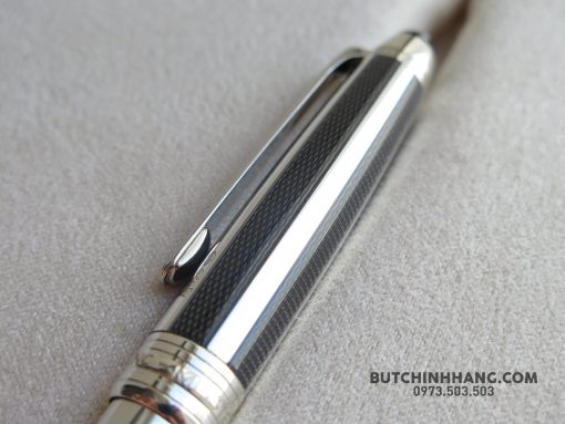 Bút Montblanc Meisterstuck Solitaire Silver Fibre Guilloche BallPoint Pen