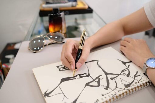 Bút Montblanc Meisterstuck Solitaire Doue Gold & Black BallPoint Pen - Image 5
