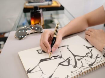 Trong bất kỳ thời điểm nào thì dòng Meisterstuck Solitaire Gold & Black vẫn chiếm vị vơ-đét trong số những mẫu bút bán chạy ở Butchinhhang.com. Cái tên Gold & Black không chỉ đơn thuần là Vàng & Đen mà nó là sự kết hợp tinh tế giữa phần thân bút bằng thép mạ vàng và các đường vân sọc đen sơn mài rất đẹp và nam tính. Cây bút hiện có sẵn ở cửa hàng, tình trạng hàng trưng bày nhưng còn đẹp. 9 Bút Montblanc Meisterstuck Solitaire Doue Gold & Black BallPoint Pen - but montblanc meisterstuck solitaire doue gold amp black ballpoint pen scaled