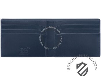 Ví da Montblanc Meisterstuck Wallet 6cc được làm từ chất liệu da bò với màu xanh nauy đặc trưng. Thiết kế chiếc ví bao gồm 2 ngăn đựng tiền mặt, 6 ngăn đựng thẻ tín dụng, 2 ngăn bổ sung. Kích thước của chiêc ví là 11.5 * 8.5cm. Chiếc ví có tại cửa hàng là hàng chính hãng mới nguyên hộp. 3 Ví da Montblanc Meisterstuck Wallet 6cc - vi da montblanc meisterstuck wallet 6cc 1