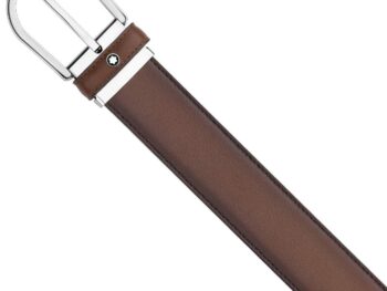 Thắt lưng Montblanc Classic Line Horseshoe Shiny & Matt Brown 118413 - that lung montblanc classic line horseshoe shiny amp matt brown 118413