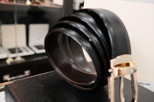 Thắt lưng Montblanc Classic Line Leather Belt- Black 111714