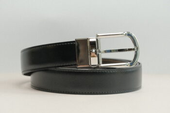 Thắt lưng Montblanc Black Reversible Cut-to-Size Business Belt 111080  – 3cm Thắt lưng Montblanc Mới Nguyên Hộp