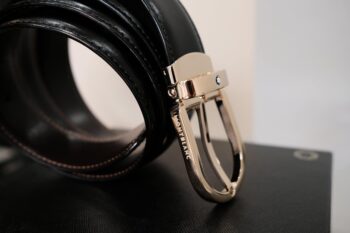 Thắt lưng Montblanc Classic Line Leather Belt- Black 111714 - that lung montblanc classic line leather belt black 111714