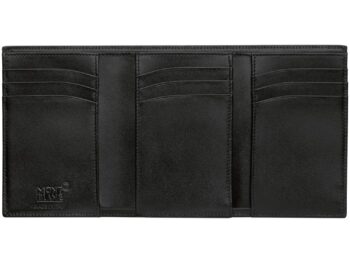 Ví Namecard Montblanc Black Trifold 9CC Genuine Leather Business Card Holder Wallet 114536 - vi namecard montblanc black trifold 9cc genuine leather business card holder wallet 114536