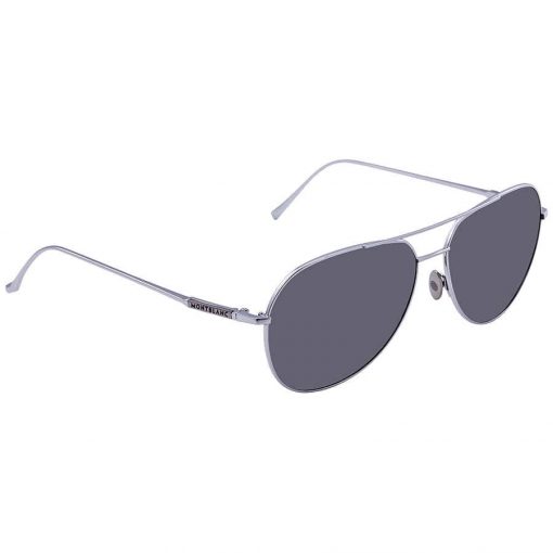 Mắt kính Montblanc Grey Aviator Sunglasses A61 Kính Mát Montblanc Mới Nguyên Hộp