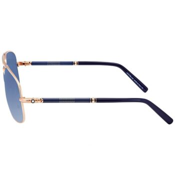 Mắt kính Montblanc Blue Rectangular Sunglasses V61 - mat kinh montblanc blue rectangular sunglasses v61