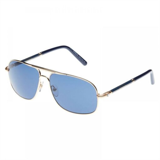 Mắt kính Montblanc Blue Rectangular Sunglasses V61 - Hình ảnh 2