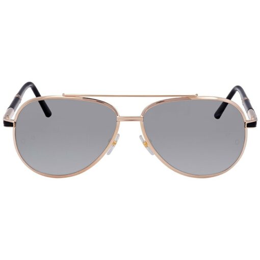 Mắt kính Montblanc Shiny Rose Gold Aviator Sunglasses D62