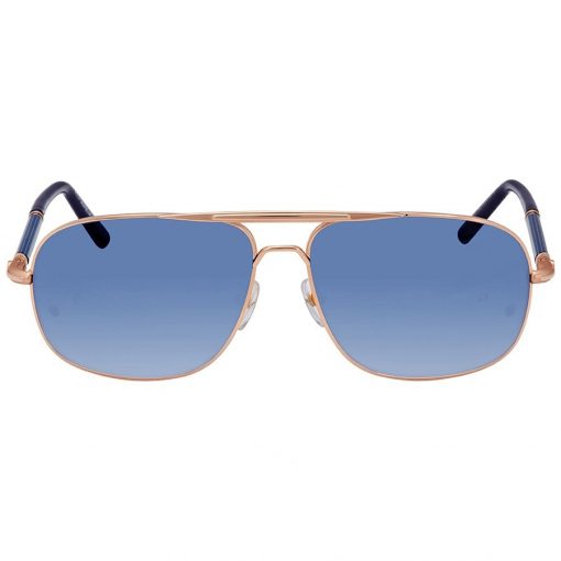 Mắt kính Montblanc Blue Rectangular Sunglasses V61 Kính Mát Mới Nguyên Hộp