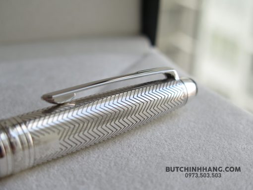 Bút Montblanc Meisterstuck Solitaire Doue Silver Barley Rollerball Pen 105222