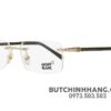 Gọng kính Montblanc Mens Rimless Eyeglasses Gold & Brown 391 - gong kinh montblanc mens rimless eyeglasses gold amp brown 391
