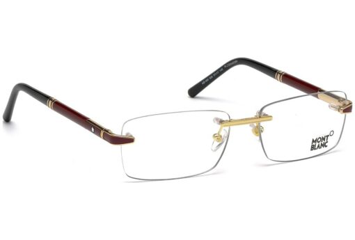 Mắt kính Montblanc Shiny Rose Gold Black Eyeglassed 57 - Hình ảnh 2